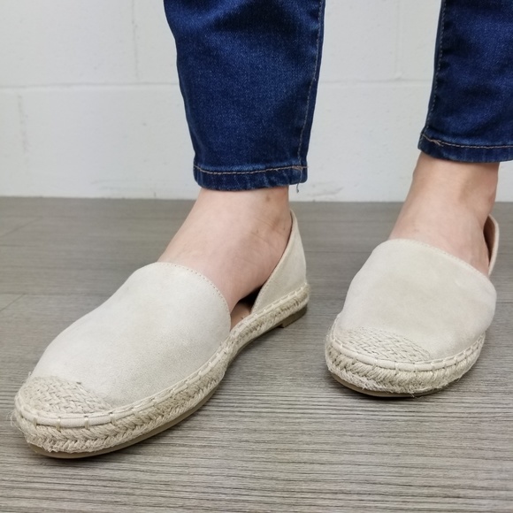 Tan Vegan Suede Flat Slip On Loafer Espadrille -K - Picture 2 of 8